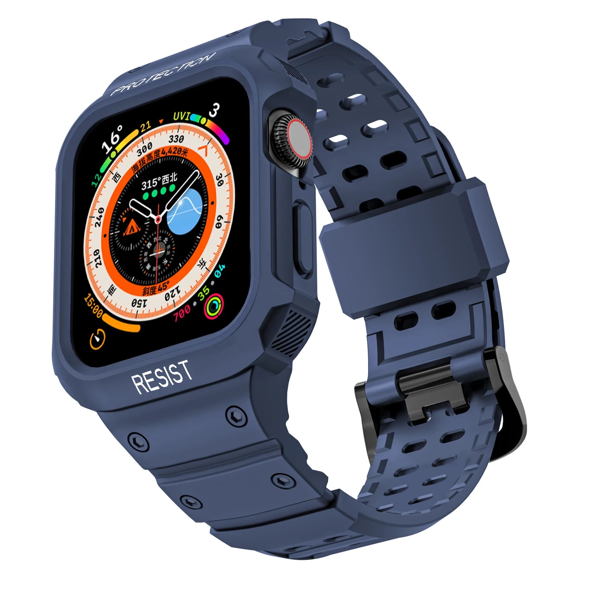 For Apple Watch 45mm 44mm 42mm 41mm 40mm Apple Watch Series 9 8 7 6 5 SE 4 3 2 1 band , Sport Protective Replacement Wristband