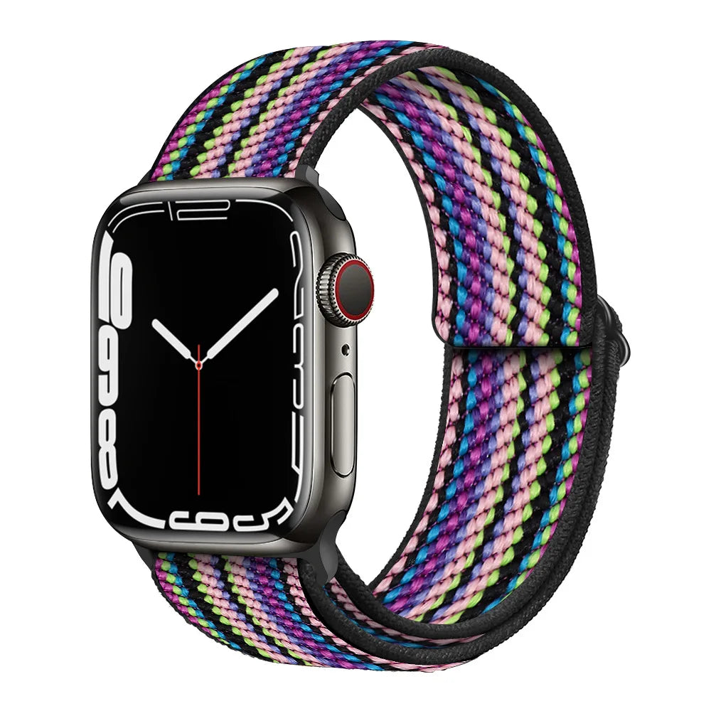 Nylon Loop band for Apple Watch band 45mm 44mm 42mm 40mm 41mm 46mm band Apple Watch Series 11 10 9 8 7 6 5 SE Ultra 3 49mm band