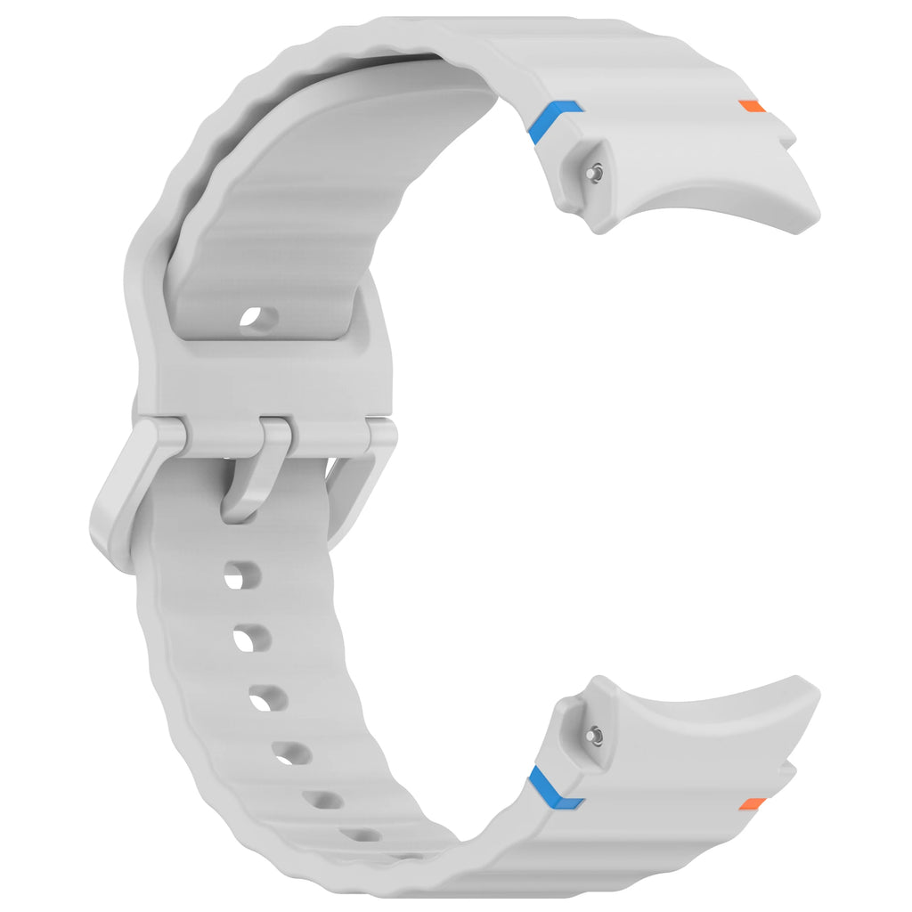 Official Silicone Strap For Samsung Galaxy Watch 7/FE/6/5/4 44mm 40mm 5 Pro Wave Bracelet Galaxy Watch 6 Classic 47mm 43mm Band