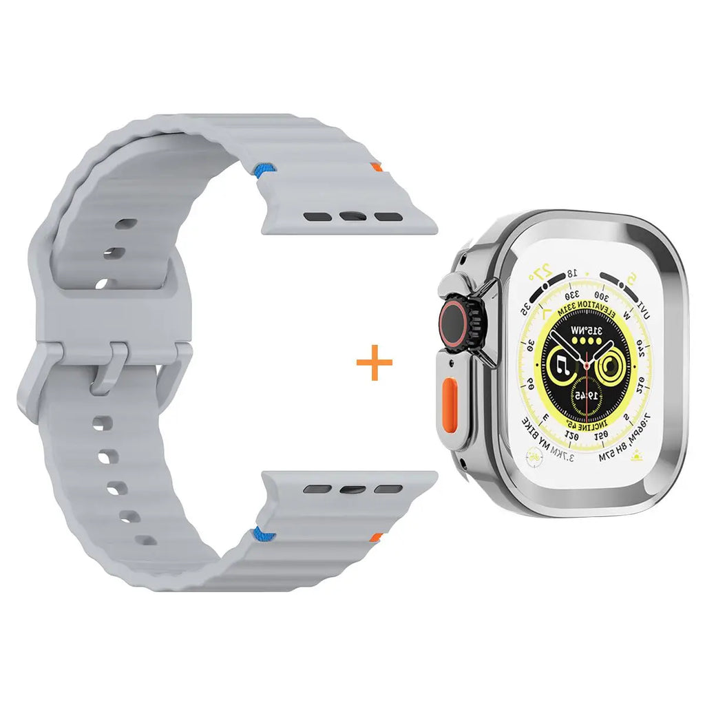 Silicone Case+band For Apple Watch Ultra 3 49mm 42mm 46mm 44mm 40mm 45mm 41mm band cover for Apple Watch Series 11 10 SE 3 9 8 7