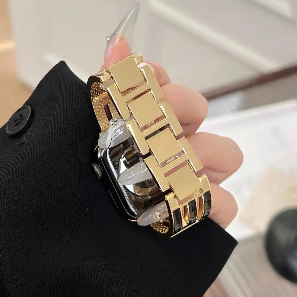 Luxury metal band for Apple Watch S10 46mm 42mm Ultra 2 49mm 9 8 7 45mm 41mm Women band for Apple Watch SE 6 5 4 40mm 44mm 38mm