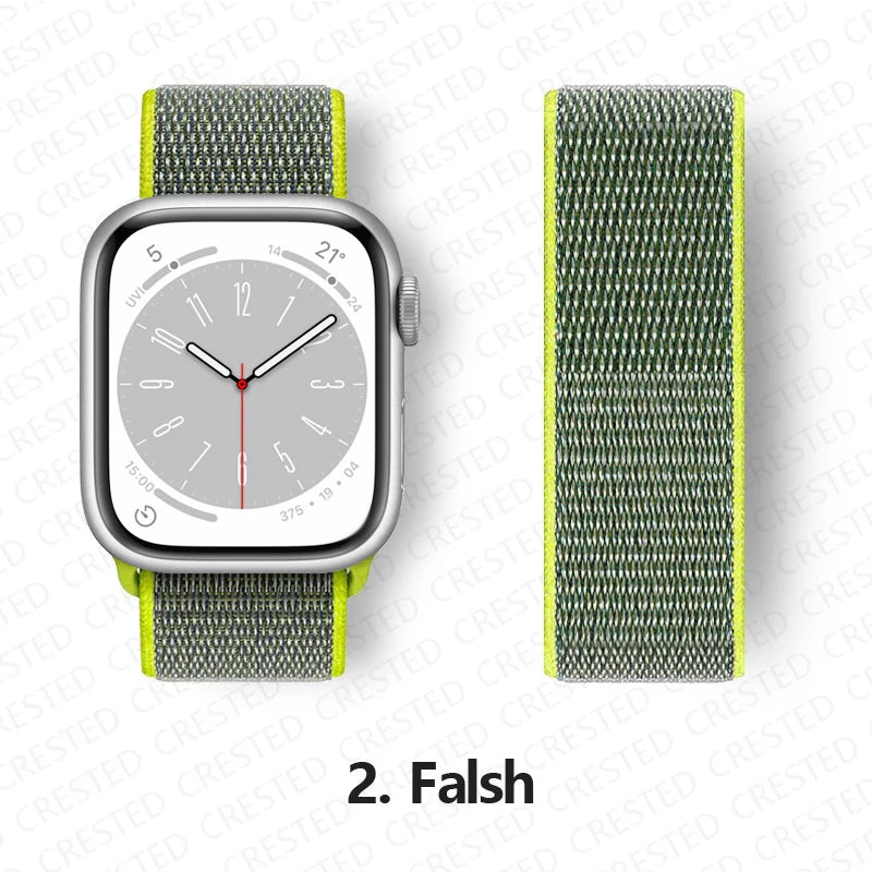 Nylon loop Correa For Apple Watch band 45mm 44mm 46mm 40mm 49mm 41mm 42mm 38mm band Apple Watch Series 6 SE 7 8 9 10 Ultra 2 bands