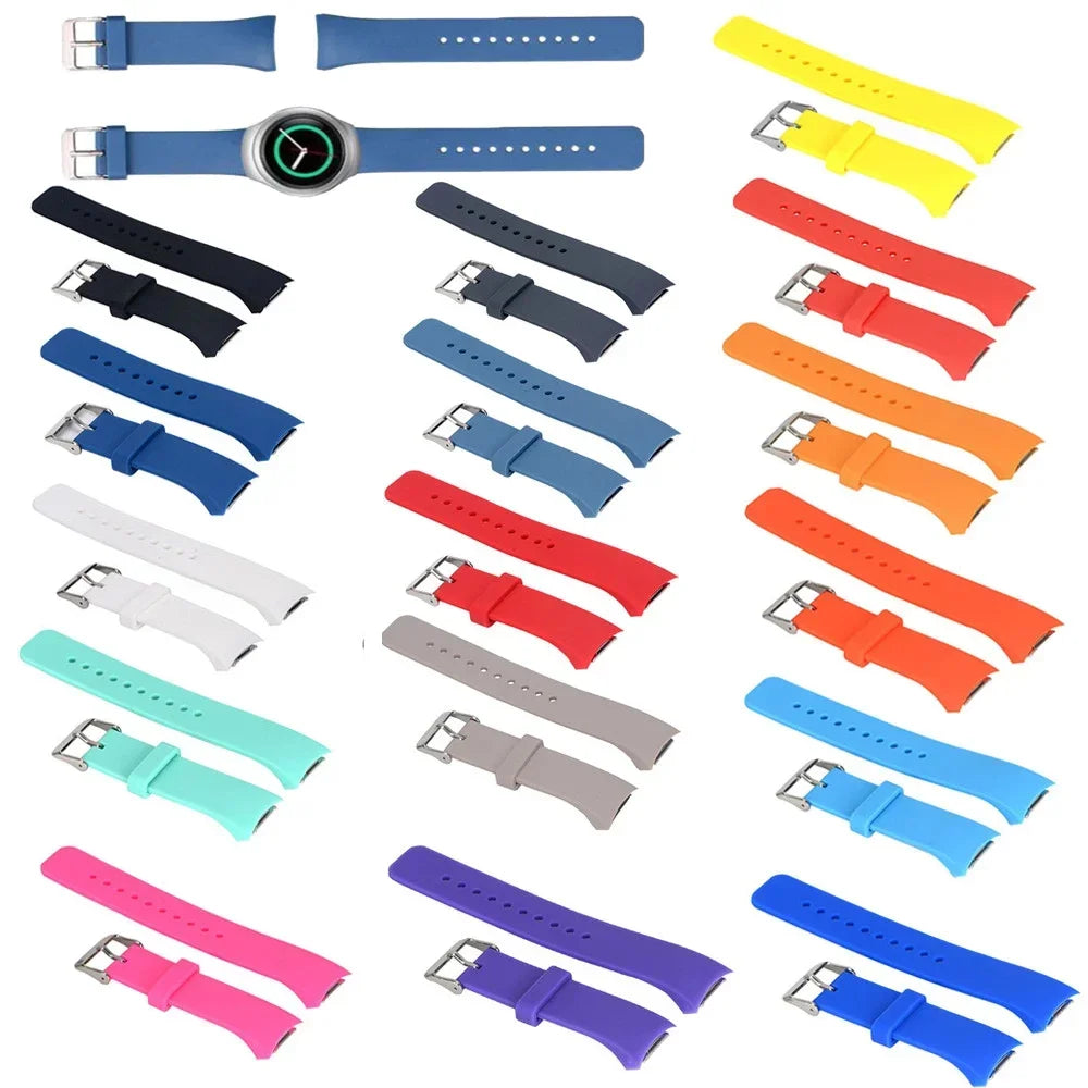 Silicone Watch Strap For Samsung Galaxy Gear S2 R720 Sport Smart Watch Replacement Bracelet For Gear S2 R720 Band