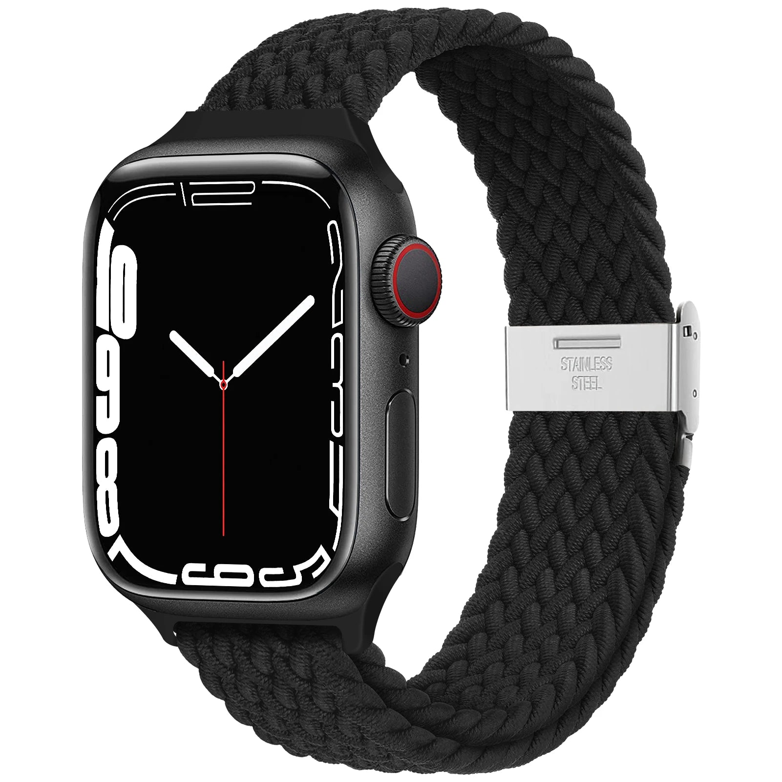 Slim Braided Solo Loop band For Apple Watch band 45mm 41mm 44mm 40mm 46mm 42mm 49mm band Apple Watch Series Ultra 2 10 9 SE 8 7