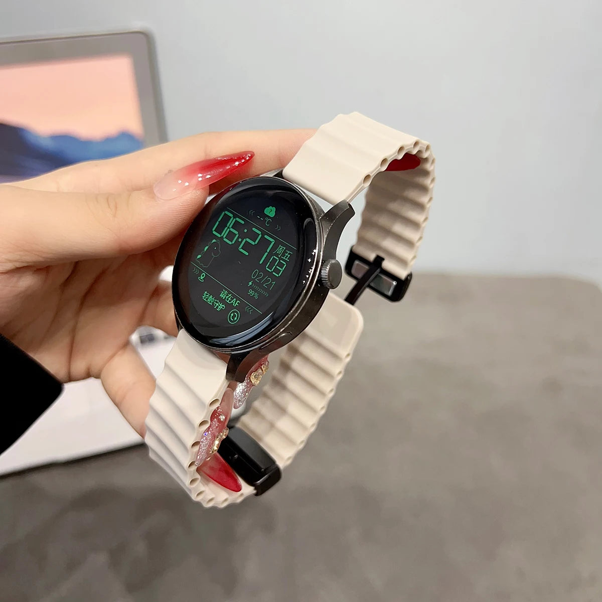 Ocean Silicone Loop Strap For Samsung Galaxy Watch 7 6 5 40mm 44mm Adjustable Bracelet Watchband For Galaxy 4 6 Classic 20/22mm