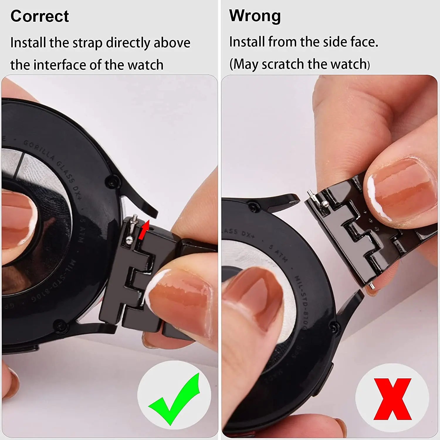 20/22mm Metal Strap for Samsung Galaxy Watch 7/6/5/4/Classic 47mm/active 2 Gear s3 Diamond Bracelet for Huawei GT234 5 pro 46mm