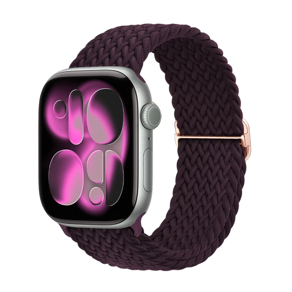 band for Apple Watch 11 band 42mm 46mm 44mm 40mm 45mm Apple Watch Ultra 3 49mm Elastic Braided band correa Series 10 9 8 7 6 SE