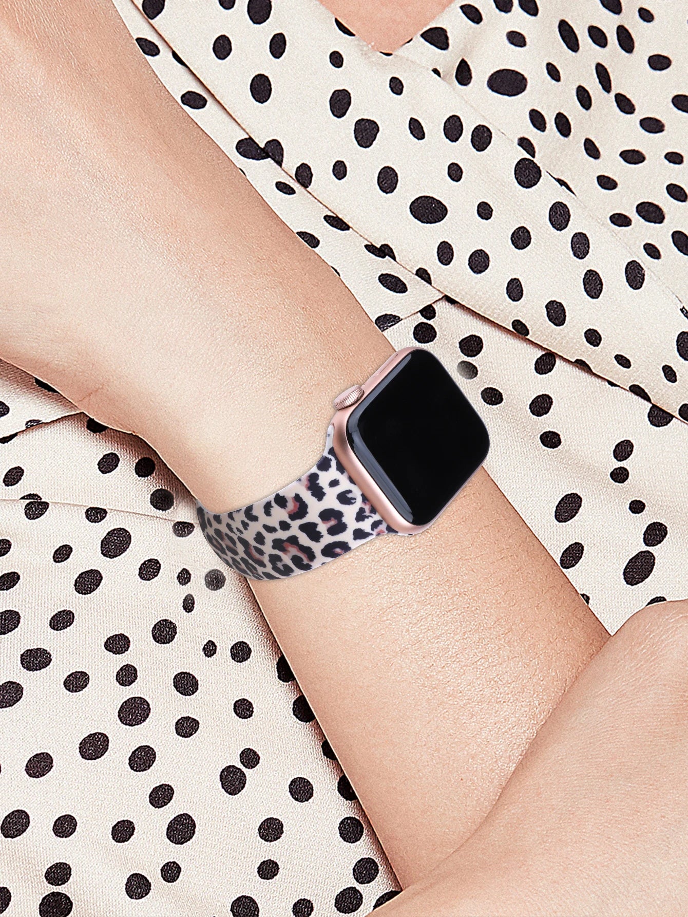 For Apple Watch 38mm 40mm 41mm 44mm 45mm Series 10 42mm 46mm 49mm Animal print silicone watchband for Apple Watch Series 10 9 8 7 6 5 4 3 2