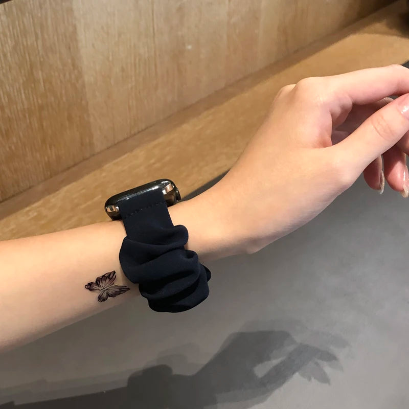 Scrunchie Strap for Samsung Galaxy Fit 3 Nylon Solo Loop Bracelet For Samsung Galaxy Fit3 SM-R390 Accessories