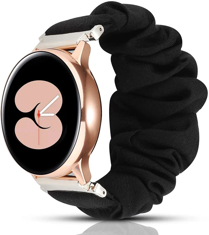 Scrunchie Strap For Samsung Galaxy watch 7/4/5/6 pro 45mm classic 47mm 43mm SOLO LOOP belt correa bracelet HUAWEI GT 2 2e 3 band