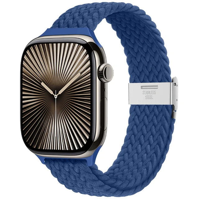 band For Apple Watch band 46mm 45mm 44mm 49mm 40mm 41mm 42mm Braided loop correa band Apple Watch Series 10 8 9 7 5 SE 6 4 Ultra