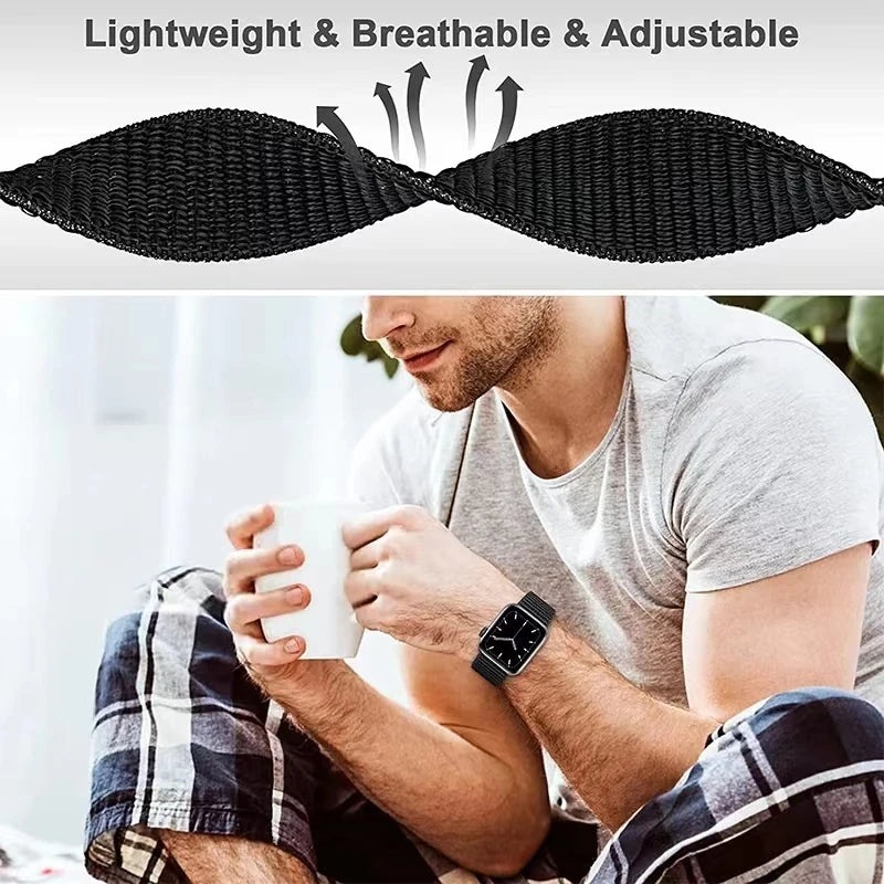 Nylon band for Apple Watch 11 10 46mm 42mm Ultra 3 2 49mm Breathable Replacement Wristband Apple Watch 9 8 7 6 5 SE3 45mm 41mm 44mm