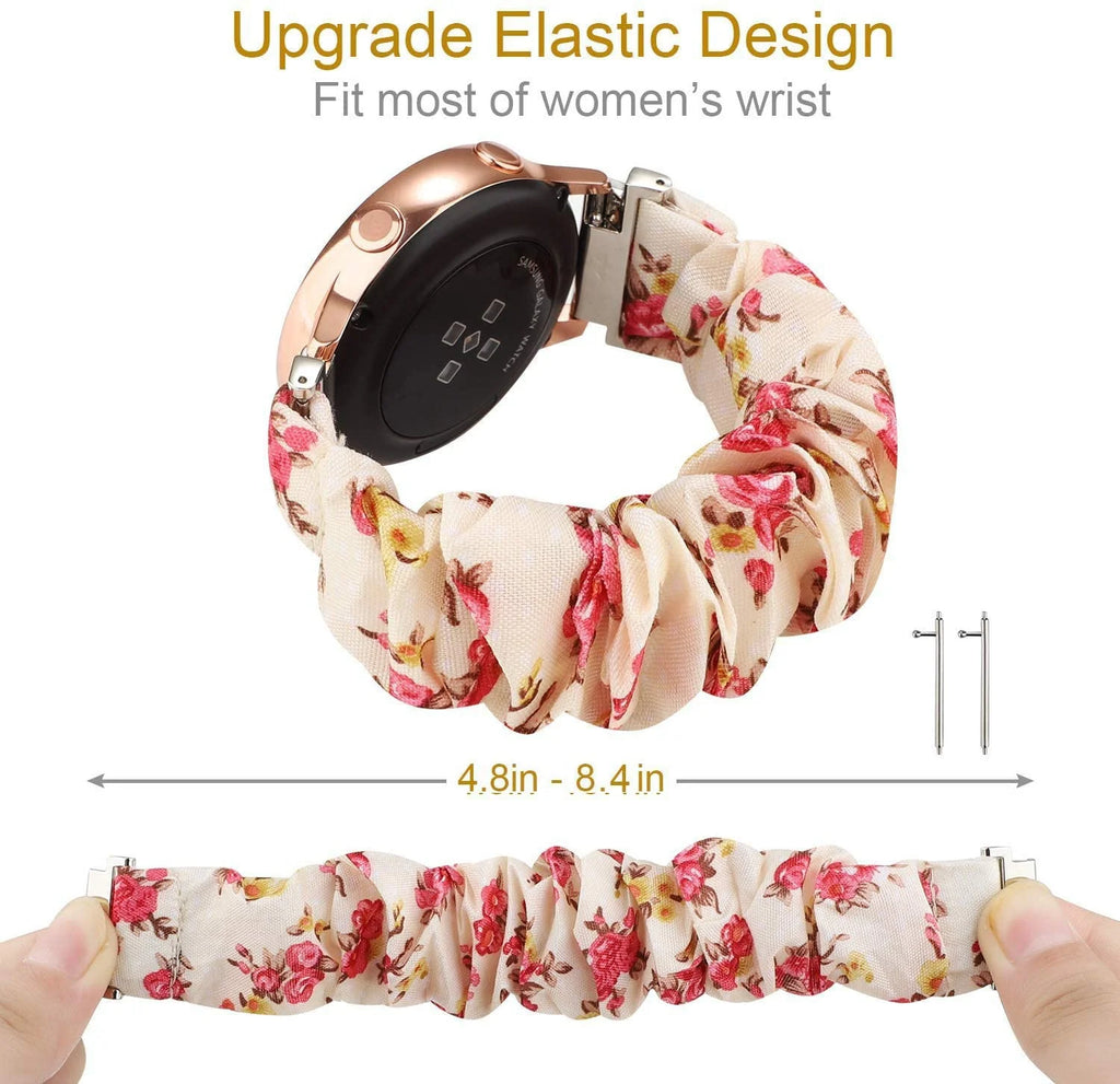 Scrunchie Strap For Samsung Galaxy watch 7/4/5/6 pro 45mm classic 47mm 43mm SOLO LOOP belt correa bracelet HUAWEI GT 2 2e 3 band