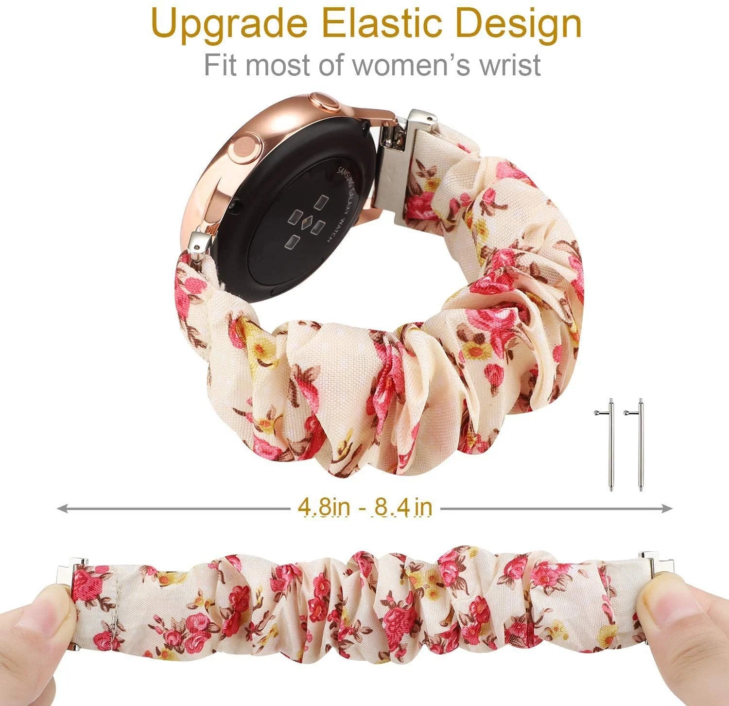 Scrunchie Strap For Samsung Galaxy watch 7/4/5/6 pro 45mm classic 47mm 43mm SOLO LOOP belt correa bracelet HUAWEI GT 2 2e 3 band