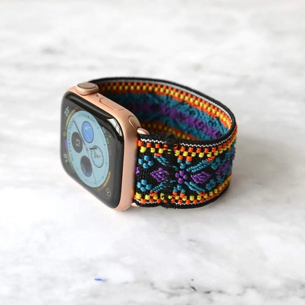 Scrunchie band for Apple Watch band 40mm 44mm 42mm 45mm 41mm 49mm Elastic solo loop band Apple Watch Series 3 SE 6 7 8 9 Ultra 2