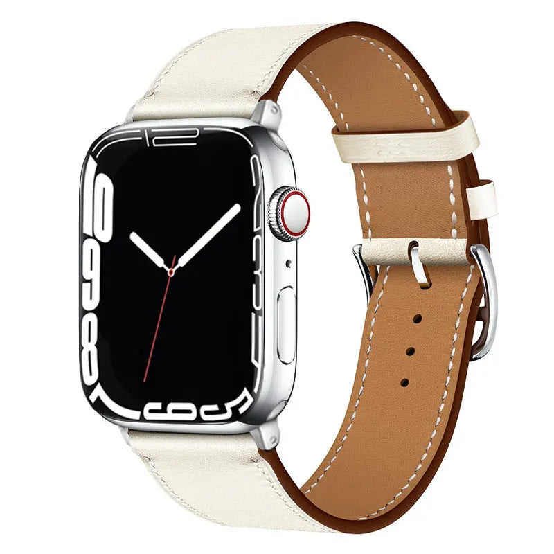 Leather Watch band for Apple Watch band 46mm 44mm 49mm 45mm 42mm 40mm 38mm 41mm band Apple Watch Series 10 Ultra 9 8 7 6 5 4 3 SE