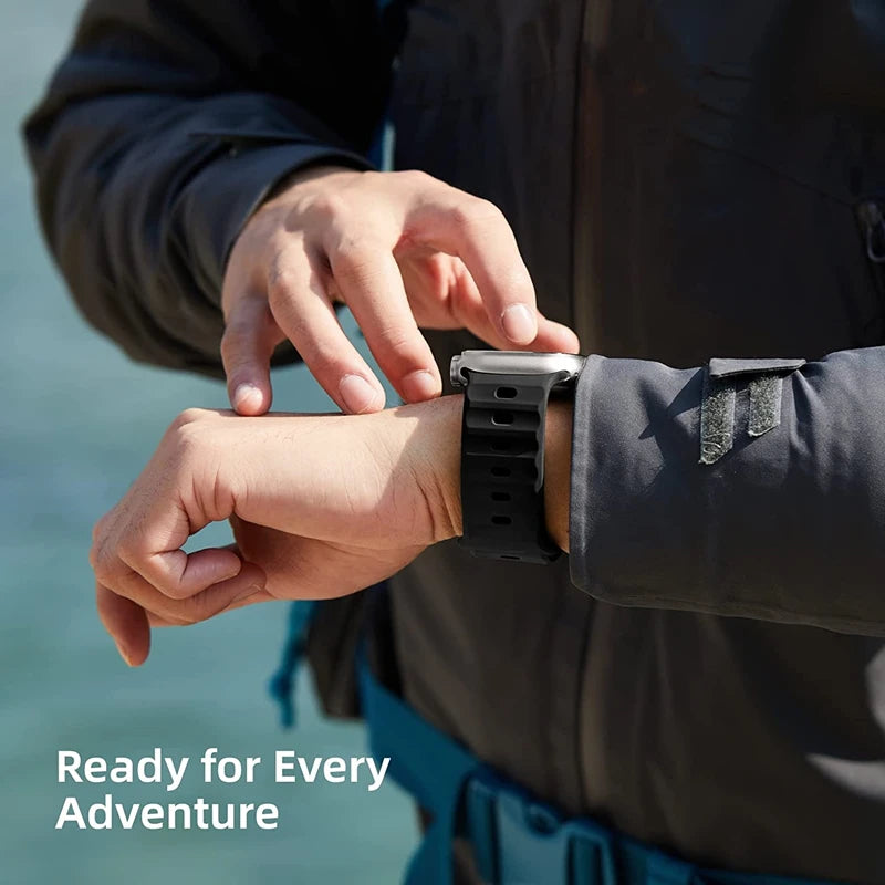 band For Apple Watch band 49mm 46mm 44mm 45mm 41mm 40mm 38mm 42mm Soft Silicone sport band watch Series 10 9 8 7 SE 6 5 Ultra