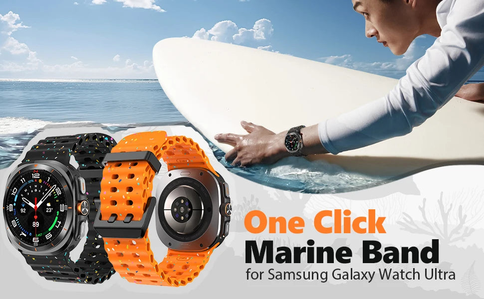 Luminous Strap for Samsung Galaxy Watch 7 Ultra 47mm Smart Watchband Silicone Bracelet for Galaxy Watch 7 Ultra Men Women Correa