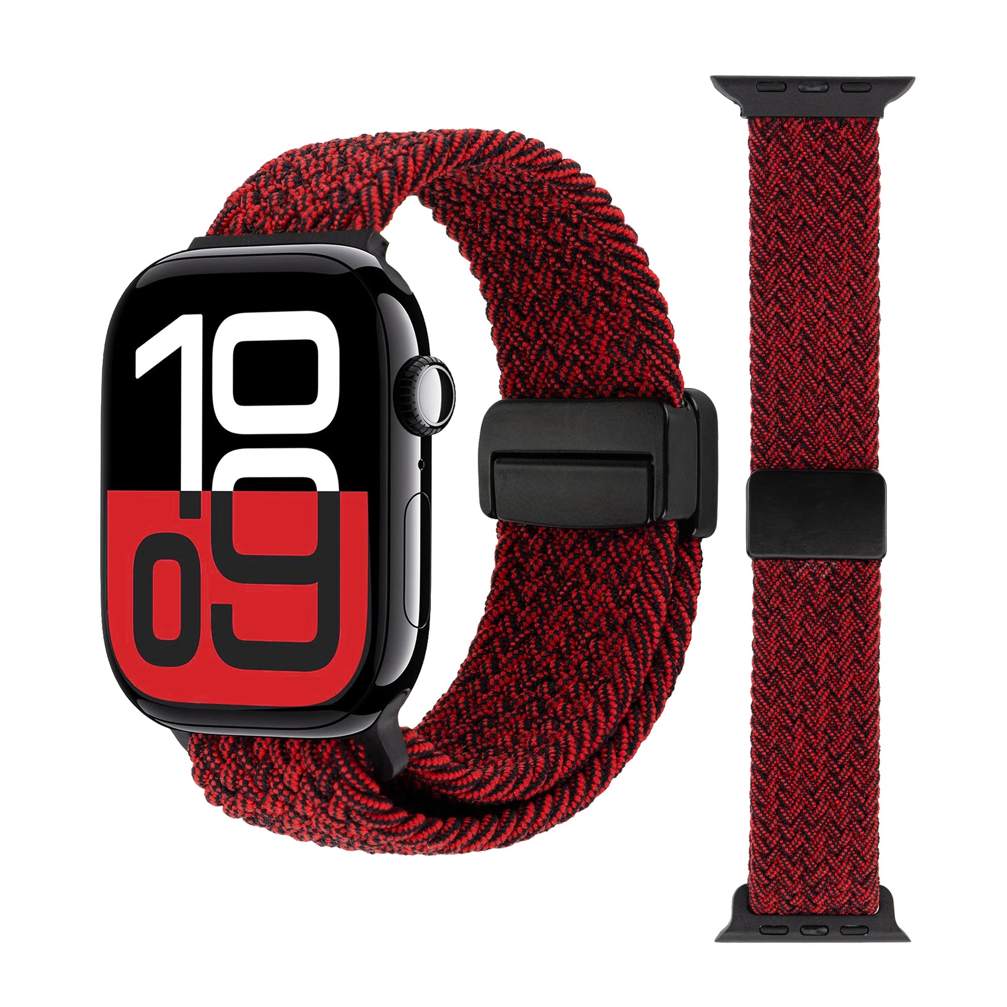 Braided Loop Nylon band for Apple Watch Ultra 2 49mm 46mm 42mm 45mm 41mm Magnetic band Apple Watch 10 9 8 7 6 5 SE 40mm 44mm Band