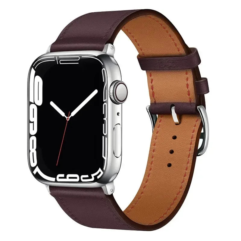 Leather band for Apple Watch 10 band 49mm 44mm 45mm 42mm 46mm 40mm 41mm Woman Man band Apple Watch Series 9 8 7 6 5 4 3 SE Band