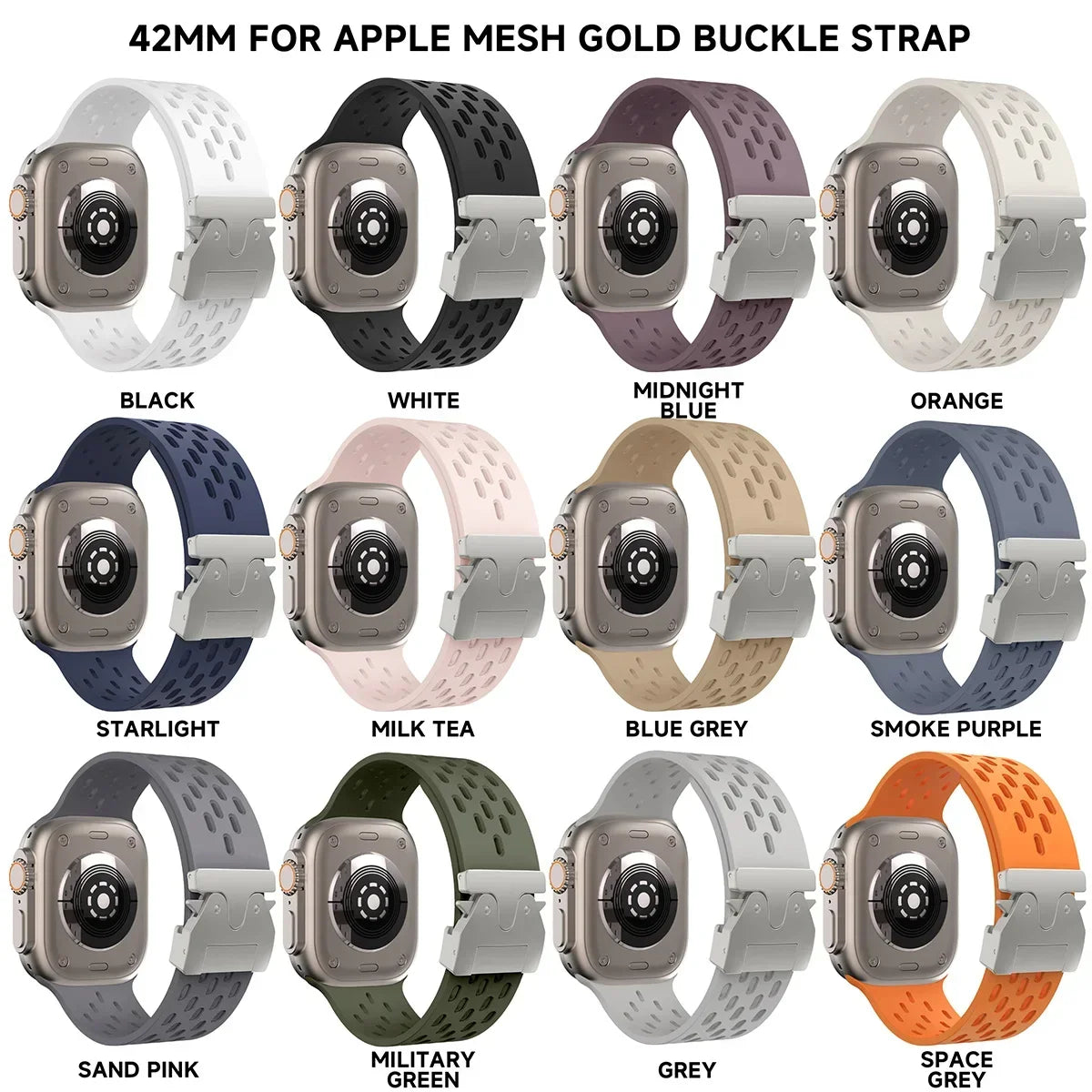 Breathe Silicone band for Apple Watch band 10 46mm 44mm 45mm 42mm Correa for Apple Watch Series 10 9 8 7 6 5 4 SE Ultra 2 49mm band