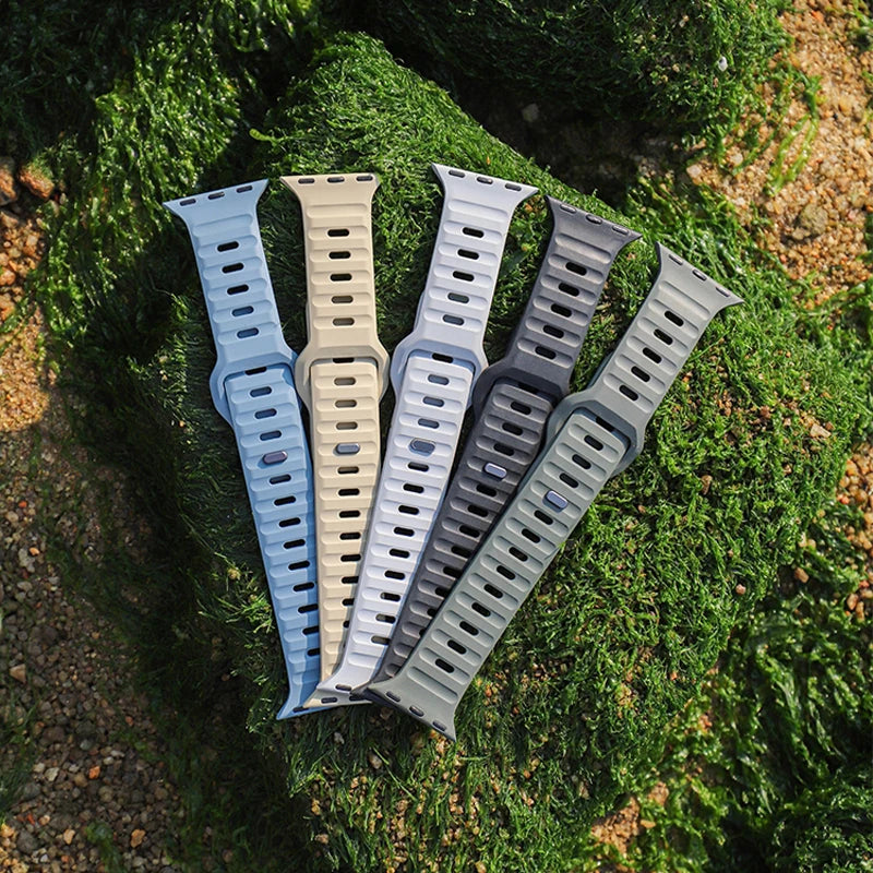 band For Apple Watch band 49mm 46mm 44mm 45mm 41mm 40mm 38mm 42mm Soft Silicone sport band watch Series 10 9 8 7 SE 6 5 Ultra