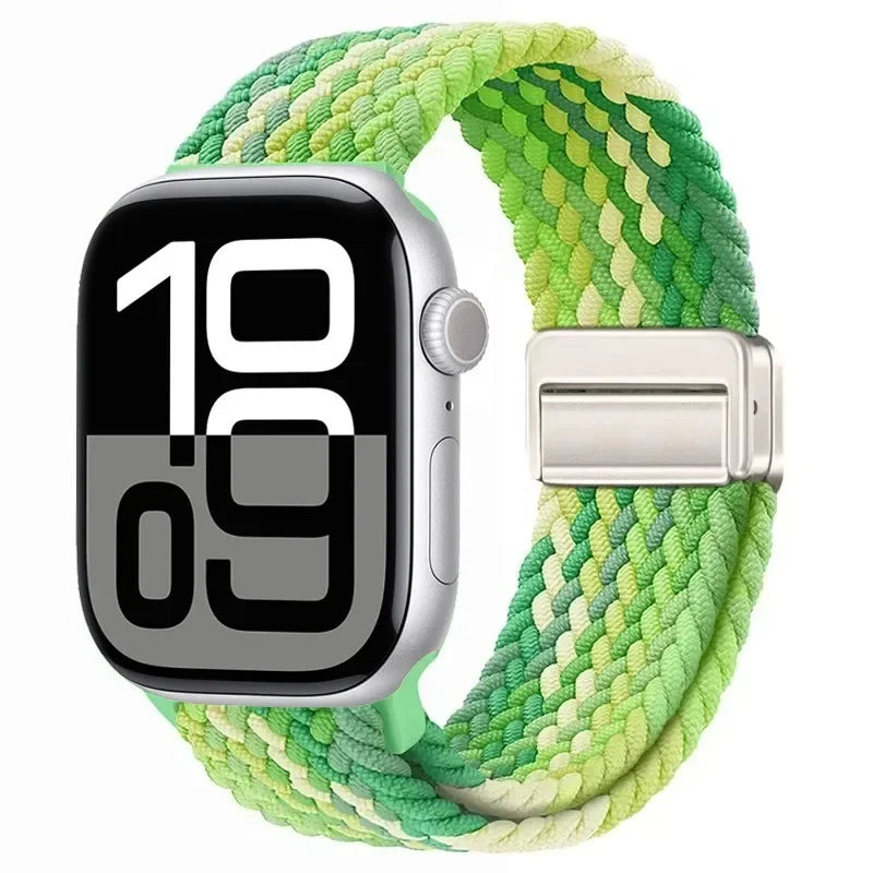 Nylon Braided Loop band for Apple Watch Ultra 3 2 49mm 11 10 42mm 46mm 9 8 7 45mm 41mm Magnetic band Apple Watch 6 5 SE 44mm 40mm band