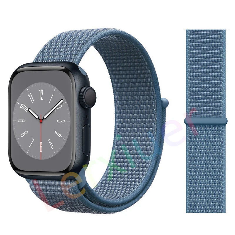 Nylon Loop band for Apple Watch band 46mm 44mm 40mm 42mm 45mm 41mm 49mm 44mm band Apple Watch Series Ultra 2 11 10 9 SE 7 6 5 4