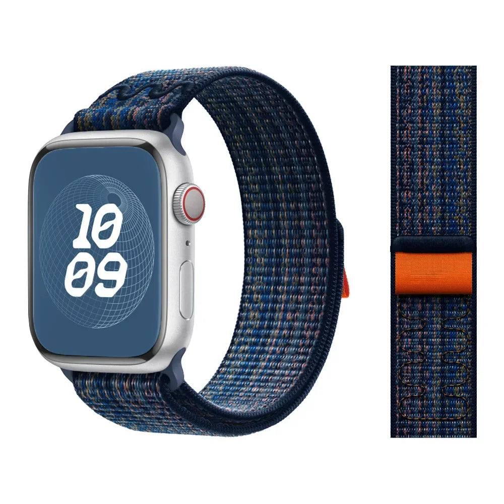 Sport Loop band for Apple Watch band Ultra 2 49mm 45mm 41mm 38mm 44mm Nylon band Apple Watch Series 10 9 8 7 6 5 4 SE 46mm 42mm