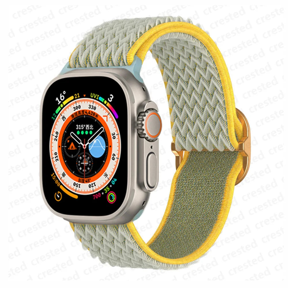 Scrunchie band for Apple Watch band 45mm 44mm 40mm 41mm 42mm 46mm 49mm Elastic Nylon band Apple Watch Series 10 9 8 7 SE Ultra 2