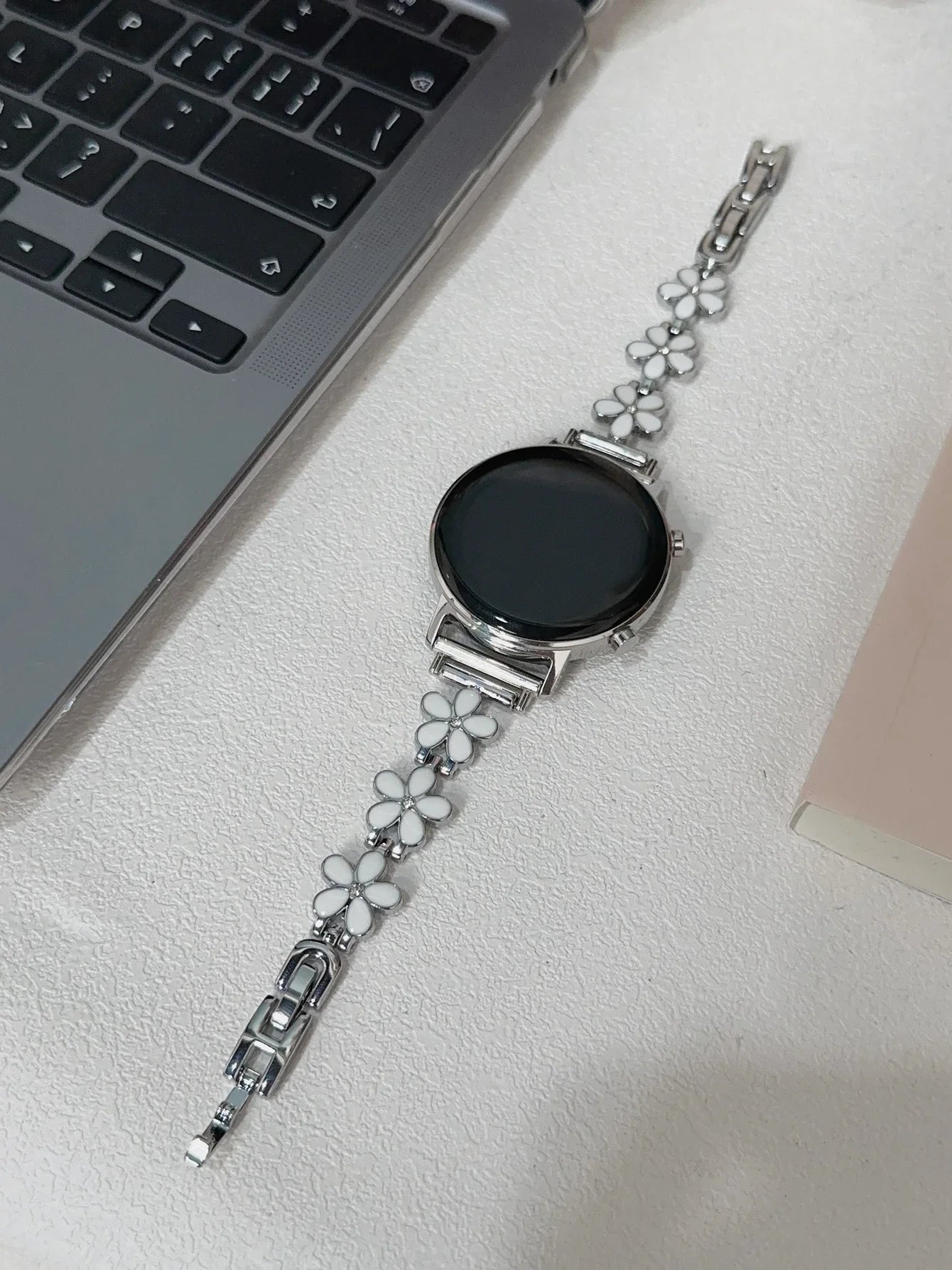 New 20mm 22mm 18mm Flower bracelet Link Strap For Samsung Galaxy Watch 7 FE 5 Pro 4 6 classic band 44mm 40mm sport correa loop