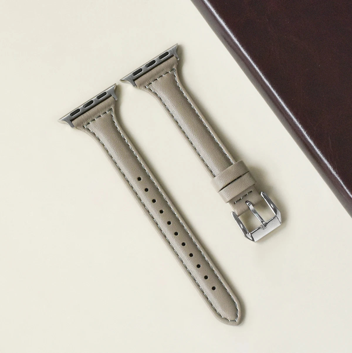 Slim Leather band For Apple Watch Series 10 11 42mm 46mm 9 8 7 41mm 45mm band 42mm Ultra 49mm band Apple Watch SE 6 5 4 3 40mm 44mm