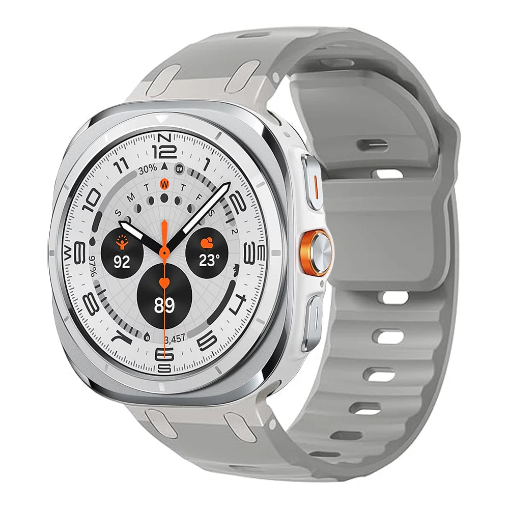 Metal+Silicone Band For Samsung Galaxy Watch Ultra 47mm Accessories Sport wrist belt Bracelet correa Galaxy Watch7 8 Ultra Strap