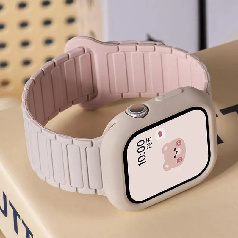 Case+band Silicone band For Apple Watch 46mm 42mm 49mm 44mm 40mm 45mm 41mm for Apple Watch Series 11 10 9 8 7 6 5 4 SE 3 Ultra 3