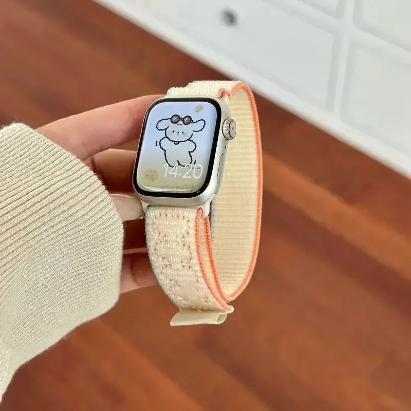 Sport Loop band for Apple Watch band Ultra 2 49mm 45mm 41mm 38mm 44mm Nylon band Apple Watch Series 10 9 8 7 6 5 4 SE 46mm 42mm