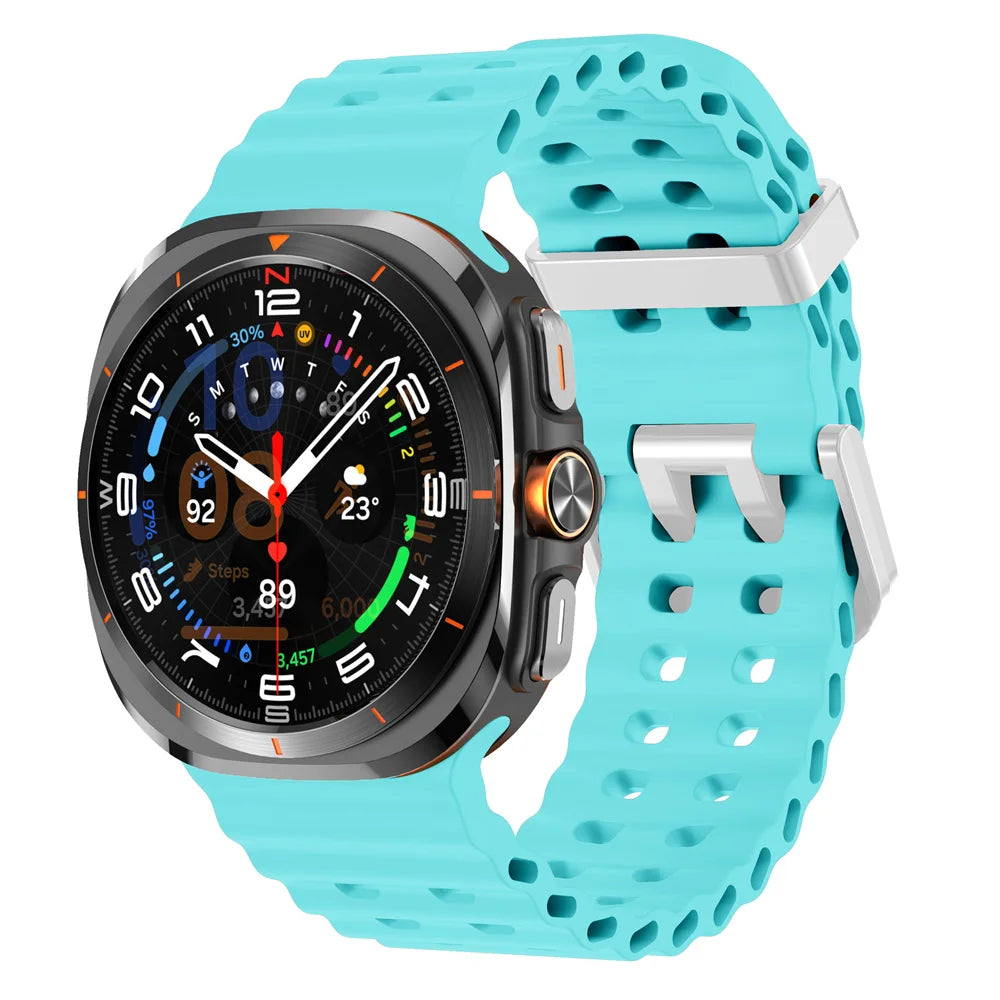 Silicone Breathable Strap For Samsung Galaxy Watch Ultra 47mm Marine Wristband Bracelet Galaxy Watch Ultra(2025) 47mm Watchband