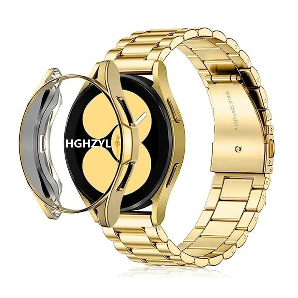 Metal Stainless Steel Strap for Samsung Galaxy Watch 6/5 40mm 44mm For Galaxy Watch 6 Classic 43mm 47mm Bracelet Protective Case