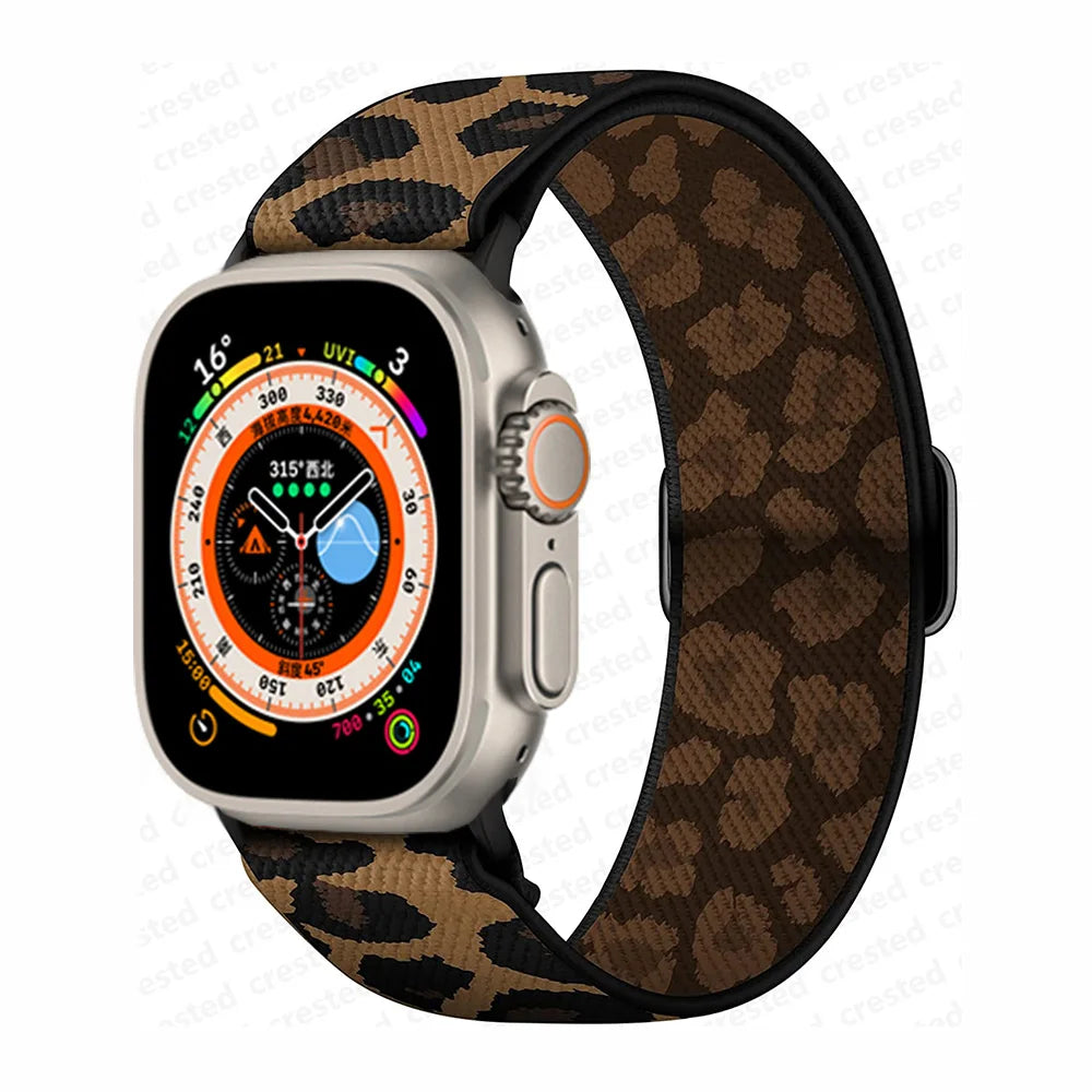 Scrunchie band for Apple Watch band 45mm 44mm 40mm 41mm 42mm 46mm 49mm Elastic Nylon band Apple Watch Series 10 9 8 7 SE Ultra 2