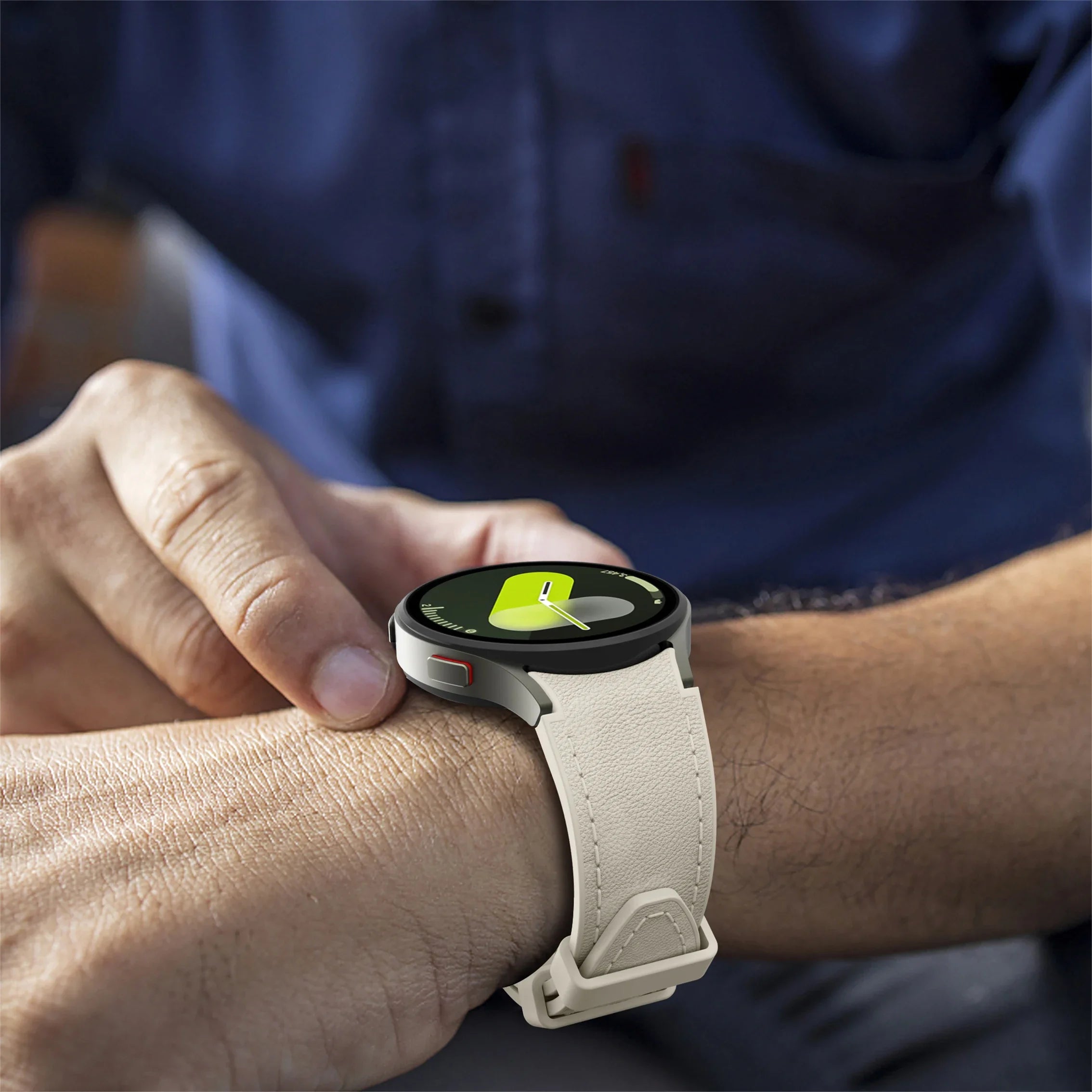 Silicone+Leather Strap for Samsung Galaxy Watch 7 6 5 4 FE 40mm 44mm No Gap Bracelet Band Watch 6 4 Classic 43/47mm 42/46mm Belt