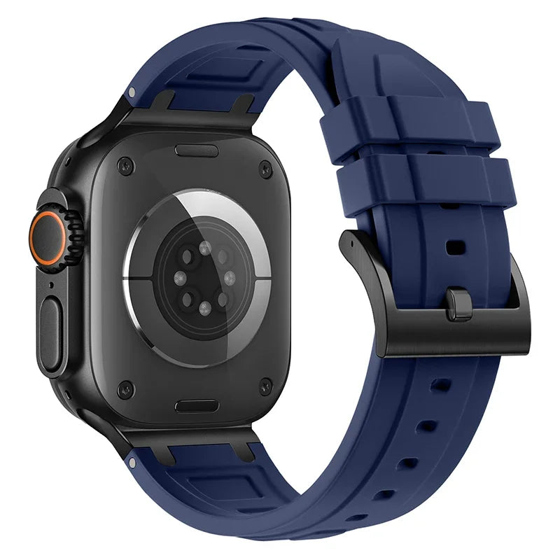 Silicone band for Apple Watch band Ultra 2 1 49mm 46mm 45mm 44mm 42mm Sport band for Apple Watch Series 10 9 8 7 6 5 SE Correas