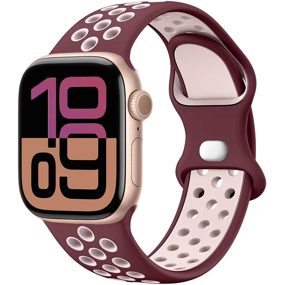 Silicone band for Apple Watch Series 11 10 46mm 42mm Sport band Apple Watch 9 8 7 6 5 SE 4 Ultra 3 2 49mm 45mm 44mm 40mm 41mm Band