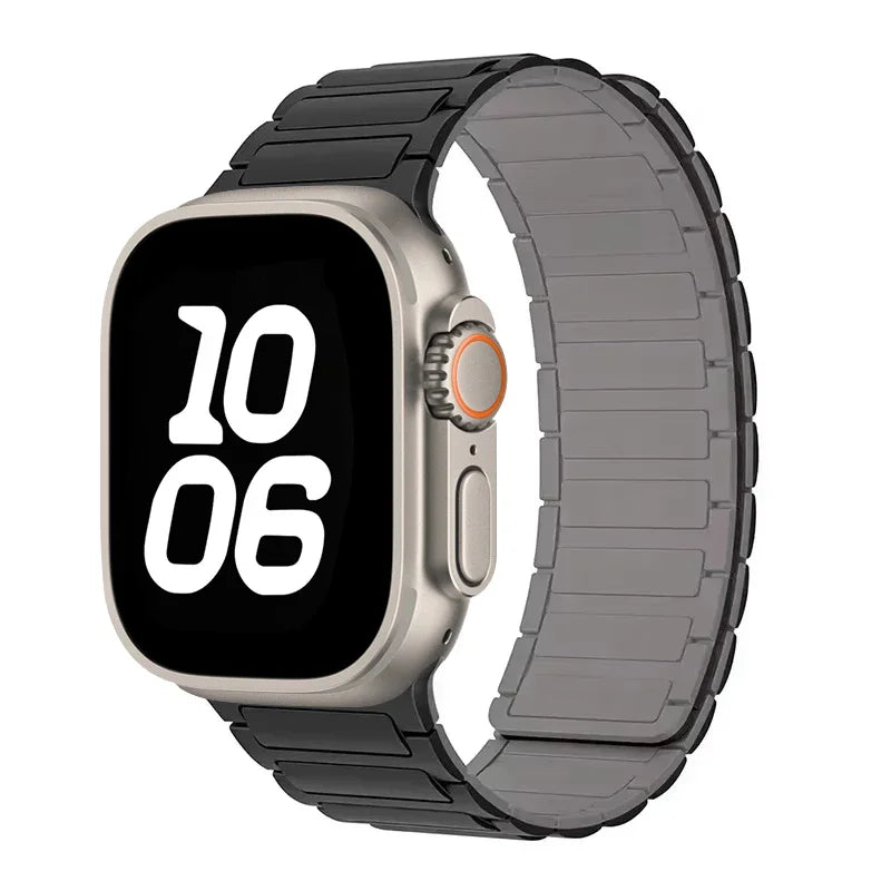 Silicone band for Apple Watch 46mm 42mm 49mm 45mm 41mm 44mm 40mm Magnetic band for Apple Watch Ultra 2 Series 10 9 8 7 6 SE 5 4 3