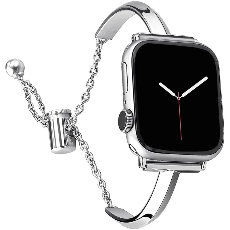 Luxury Watch band for Apple Watch Series 10 9 8 7 6 SE 5 4 Women Diamond Steel band Apple Watch Ultra 49mm 46mm 44mm 40mm 42mm 38mm band