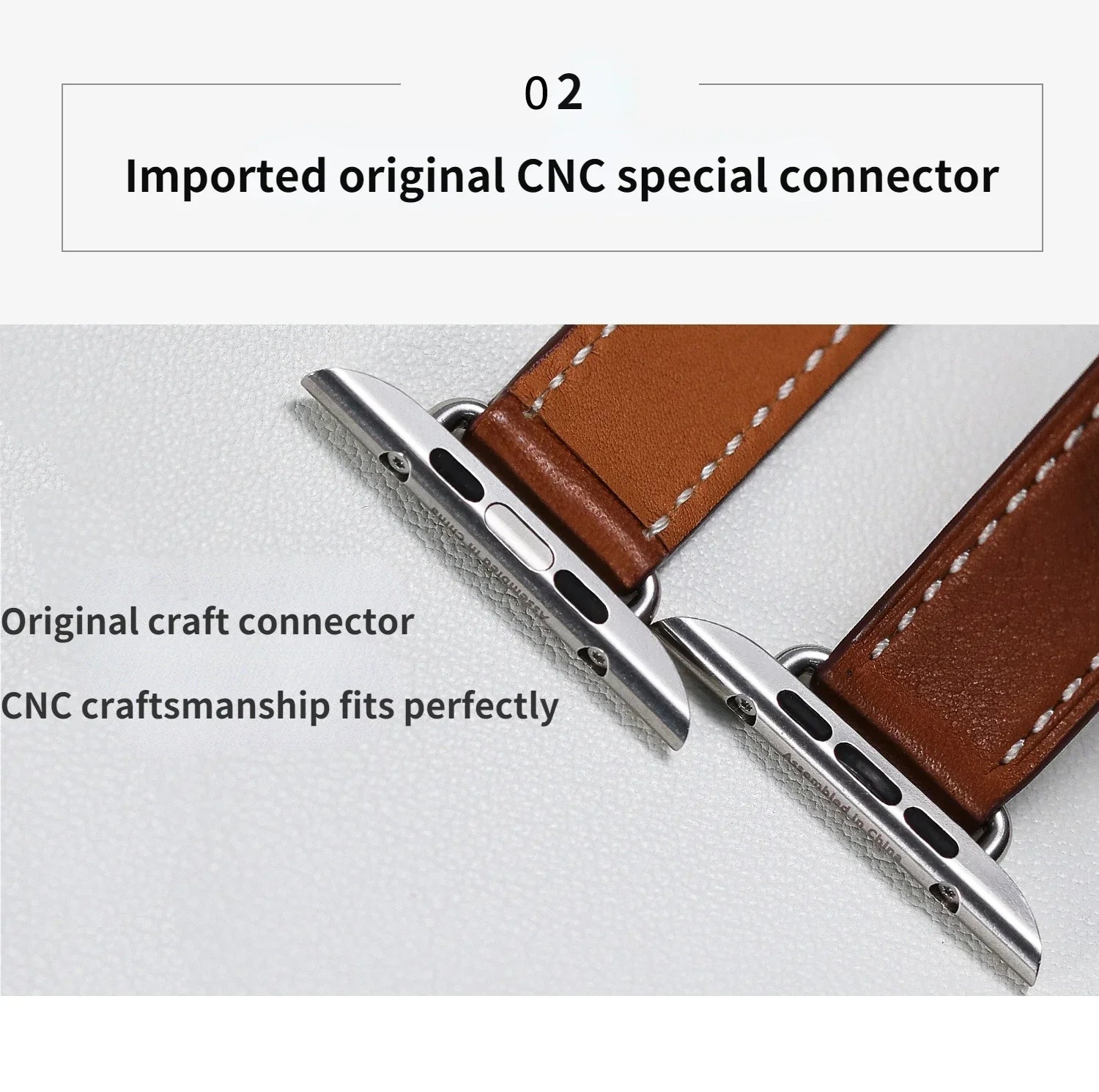 Double loop Slim Leather band for Apple Watch band Ultra 2 49mm Series 10 46mm 41mm 42mm 44mm 45mm band for Apple Watch 9 8 7 6 SE 5 4