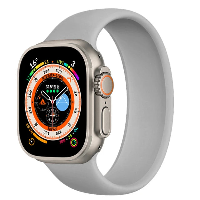 Solo Loop For Apple Watch band 45mm 44mm 40mm 41mm 42mm Ultra 49mm 38mm 44mm correa band Apple Watch Series 9 8 7 SE 3 4 5 6 band