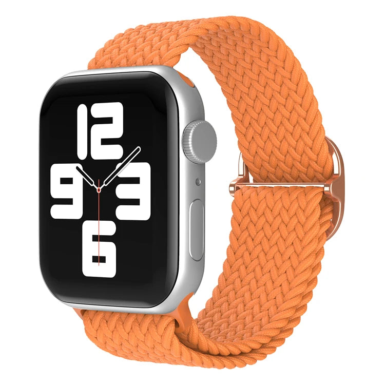 Braided Loop For Apple Watch band 49mm 44mm 45mm 41mm 42mm 38mm 40mm Elastic Solo band Apple Watch Ultra Series 7 SE 3 6 8 Band
