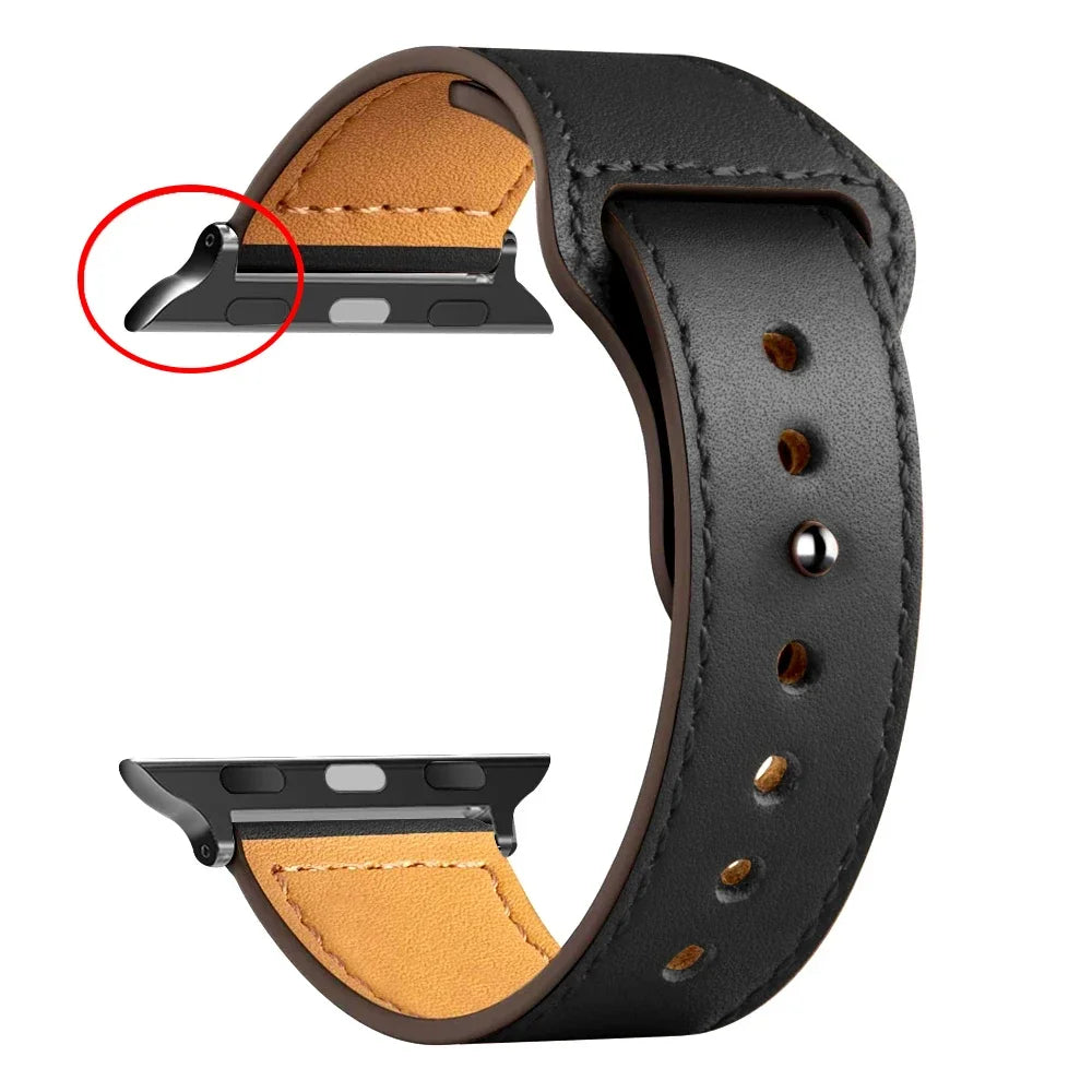 Leather band For Apple Watch band Ultra 49mm 46mm 44mm 40mm 38mm 42mm sport band Apple Watch Series 10 9 8 7 3 5 6 SE 41mm 45mm