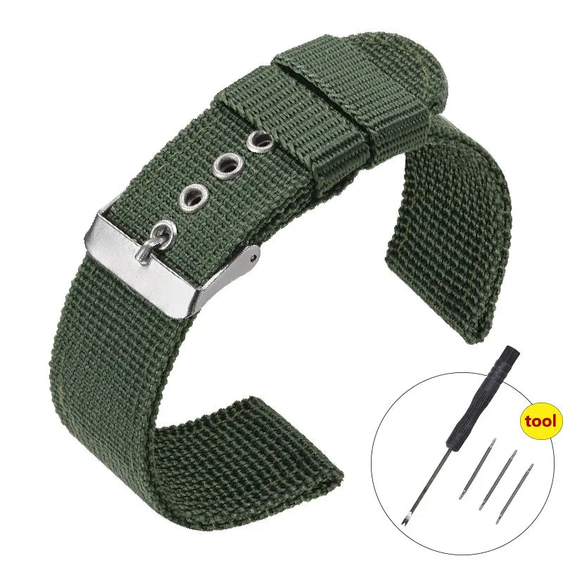 18mm 20mm 22mm Band Nylon Watch Strap for Samsung Galaxy Watch 5 Pro 42mm 46mm Active1 Active2 Gear S3 Frontier Sports