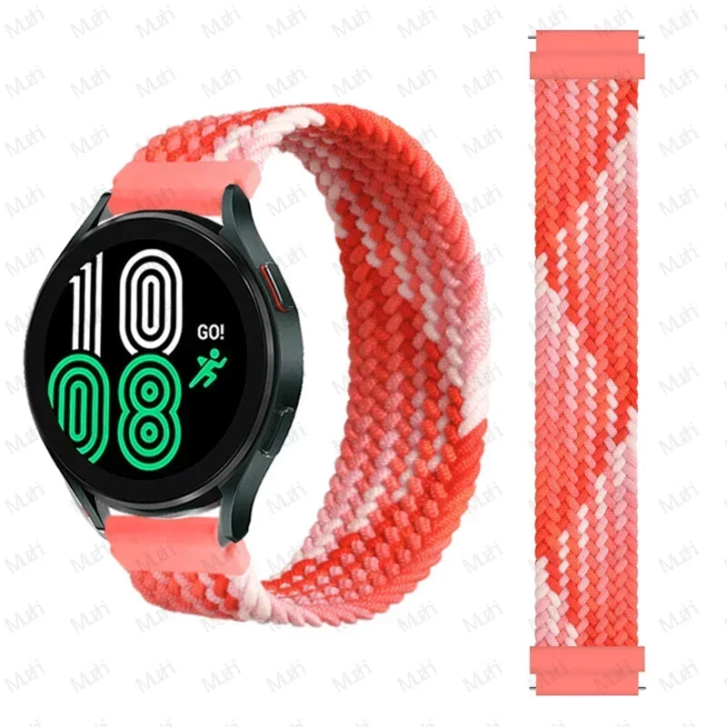 Braided solo loop for Samsung Galaxy Watch 7 44mm 40mm Strap correa Bracelet Galaxy Watch 4 6 Classic 5 pro 45MM 20MM 22MM band