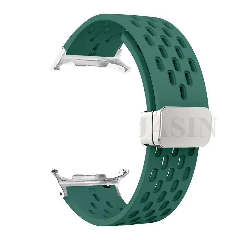 Silicone Strap for Samsung Galaxy Watch 8 40mm 44mm 8 Classic 46mm Magnetic Buckle Band Breathable Watchband No Gaps Bracelet